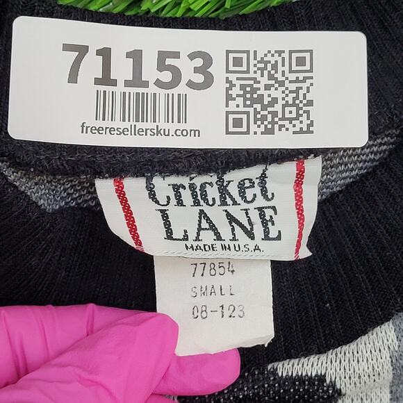 Vintage 70s Camo Sweater Womens Small 21x21 USA - Picture 6 of 11